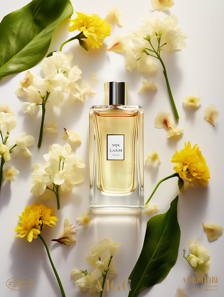 AI产品摄影|祖玛珑香水自然氛围感场景