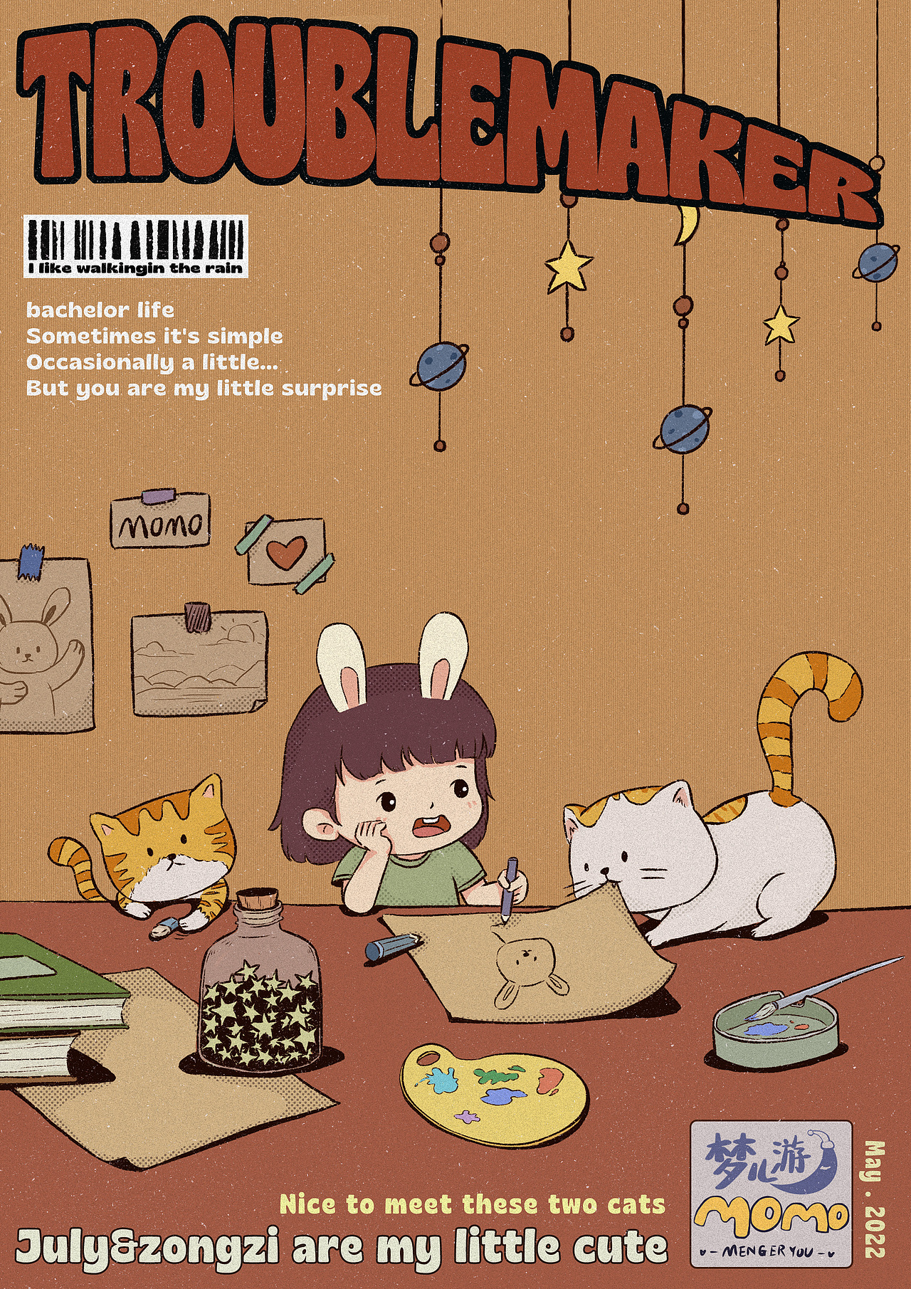 我和我的猫（图ZMzAxNDIxMjc2） - 创作习作 - 站酷设计师Momo梦儿游原创素材 - 站酷ZCOOL