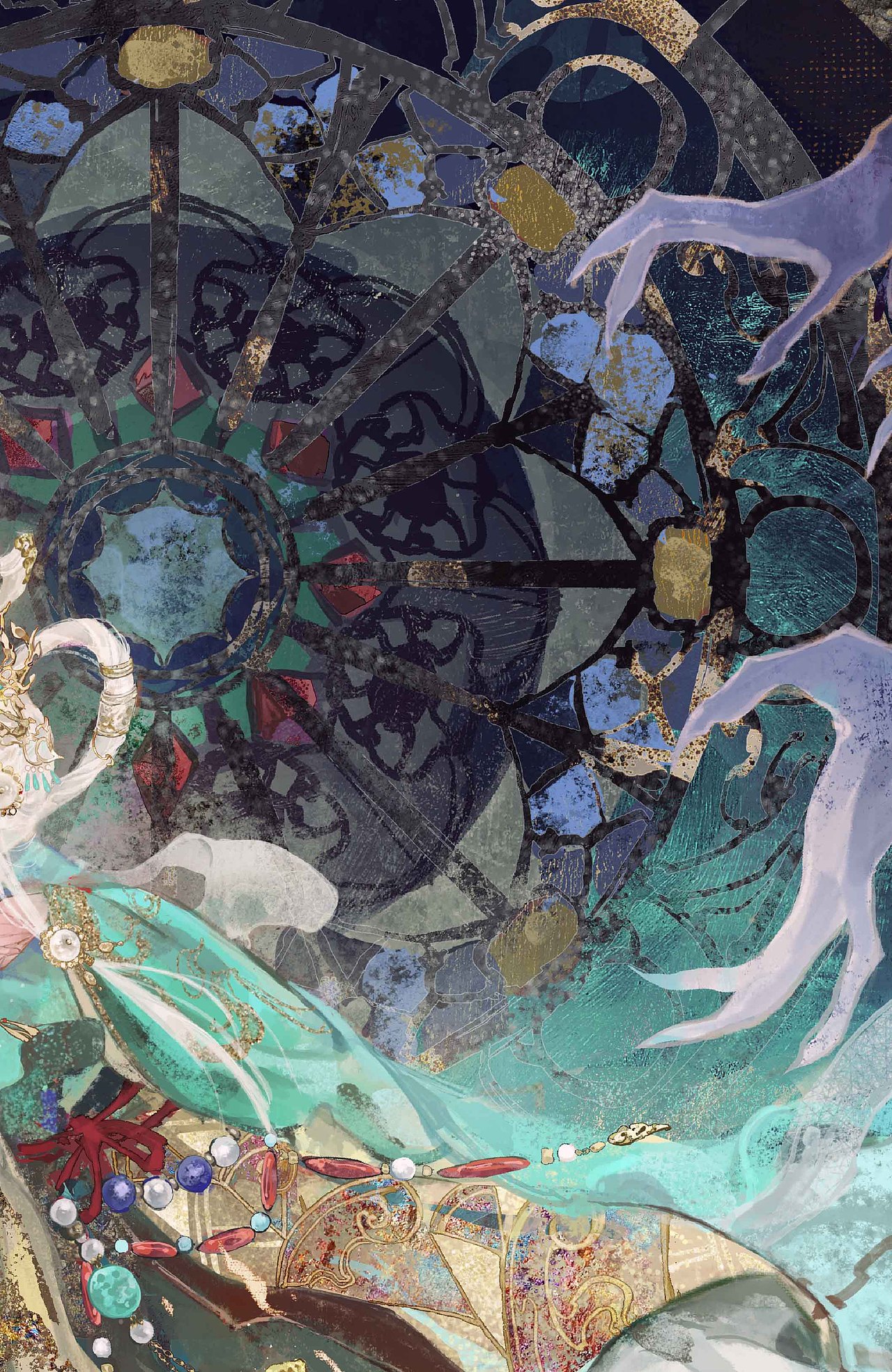 【国风插画】流亡国宝-商青铜双羊尊拟人（图ZMzUxNzkxNTky） - 艺术插画 - 站酷设计师画画的玉玉卿原创素材 - 站酷ZCOOL