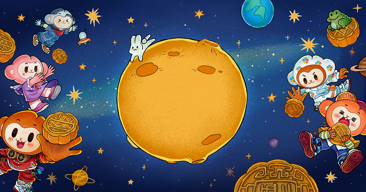 小猴子的欢乐节日-端午,中秋,春节