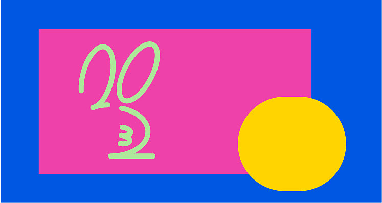 2023新年兔年海报图形创作