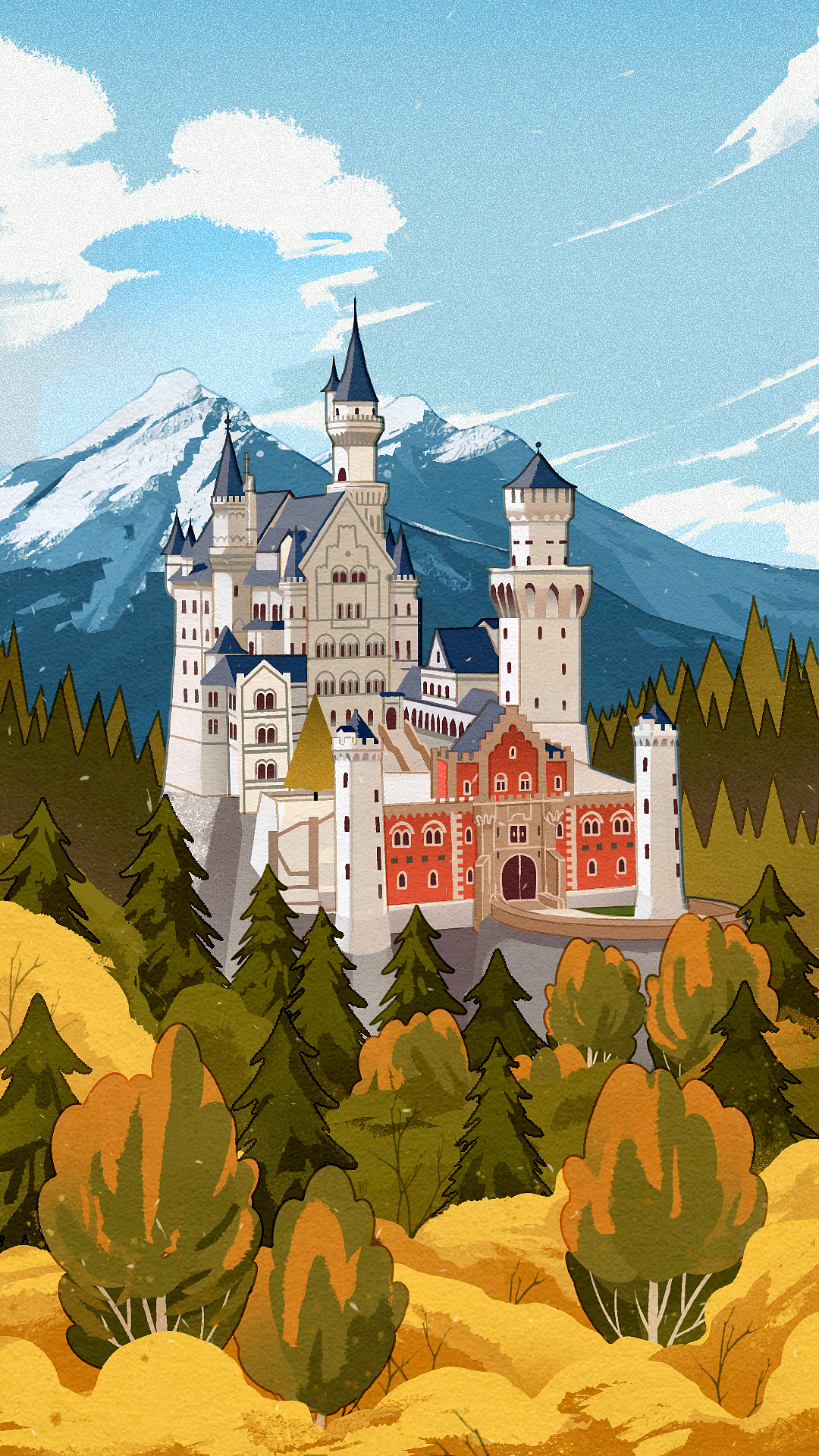 《云闪付送福气——点亮全球》地标卡插画（图ZMzI5MDY0NTE2） - 商业插画 - 站酷设计师厦门米力动漫原创素材 - 站酷ZCOOL