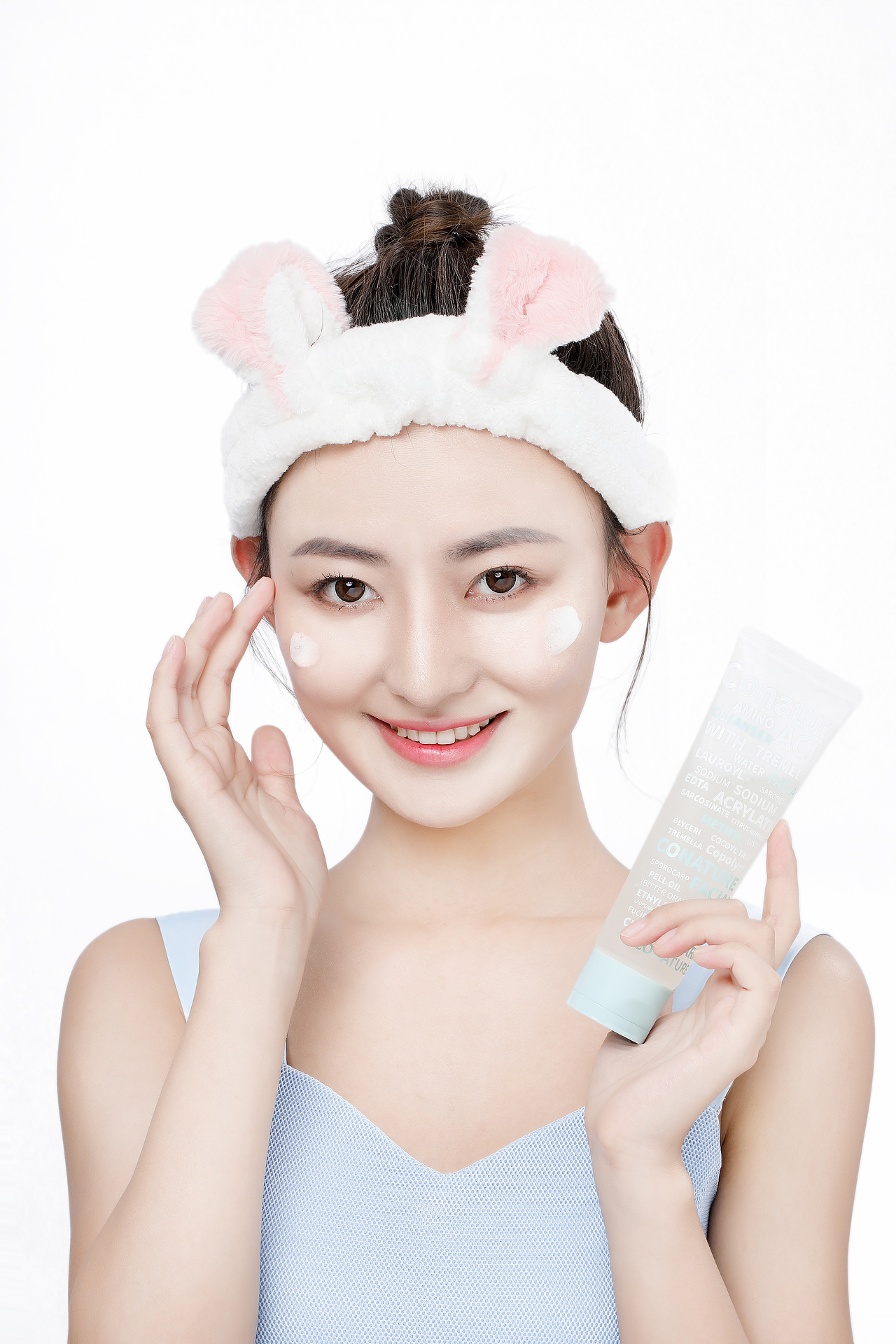 光合自然品牌护肤品洁面乳详情页设计主图视频