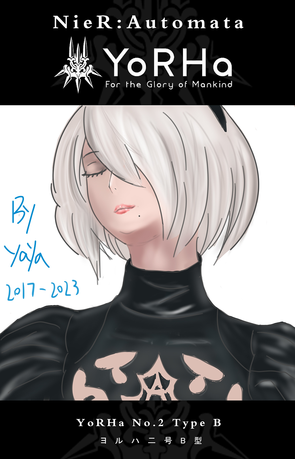 尼尔机械纪元 手绘（图ZMzM5Mzk2NjQ0） - 创作习作 - 站酷设计师YoRHaYAYA原创素材 - 站酷ZCOOL