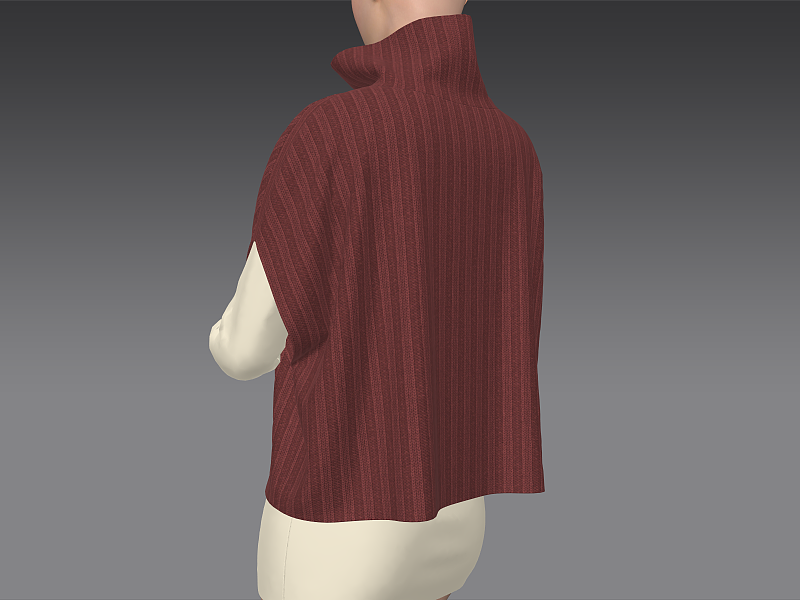 虚拟服装-高领无袖毛衣(by MD)