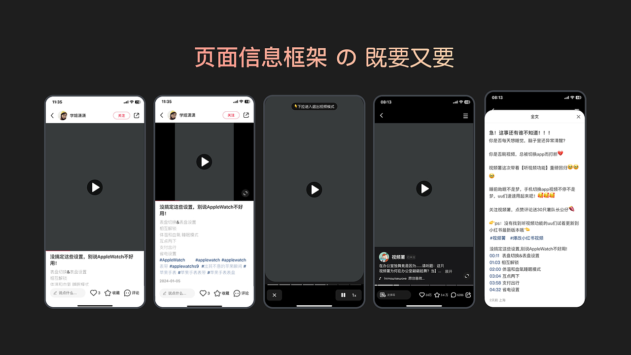 小红书视频功能体验优化