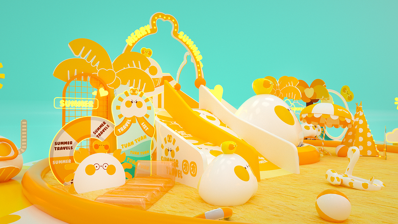 团团夏日变装之"摊玩一夏"