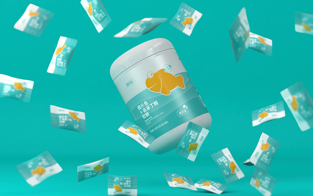 酷乐鱼 | GABA氨基丁酸软糖（图ZMzEzMDkxNzMy） - 包装 - 站酷设计师RenBrand任語原创素材 - 站酷ZCOOL