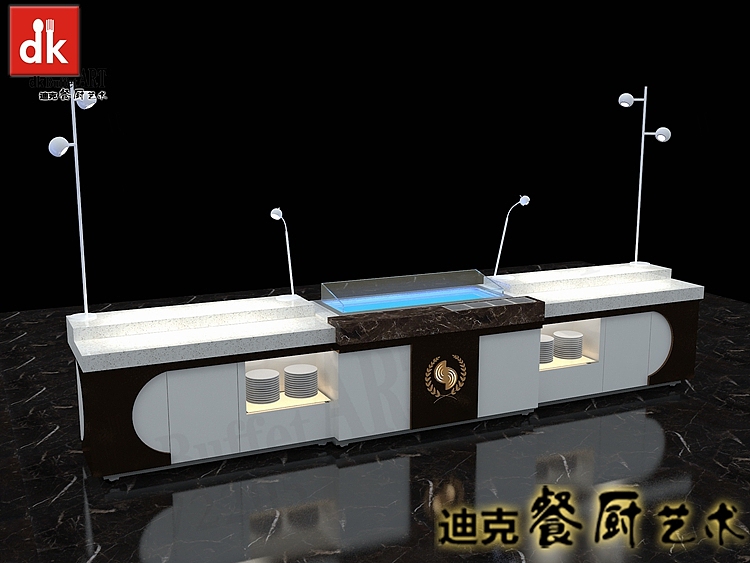 高职食堂自助餐台 防潮防火自助餐台 发光石保温台