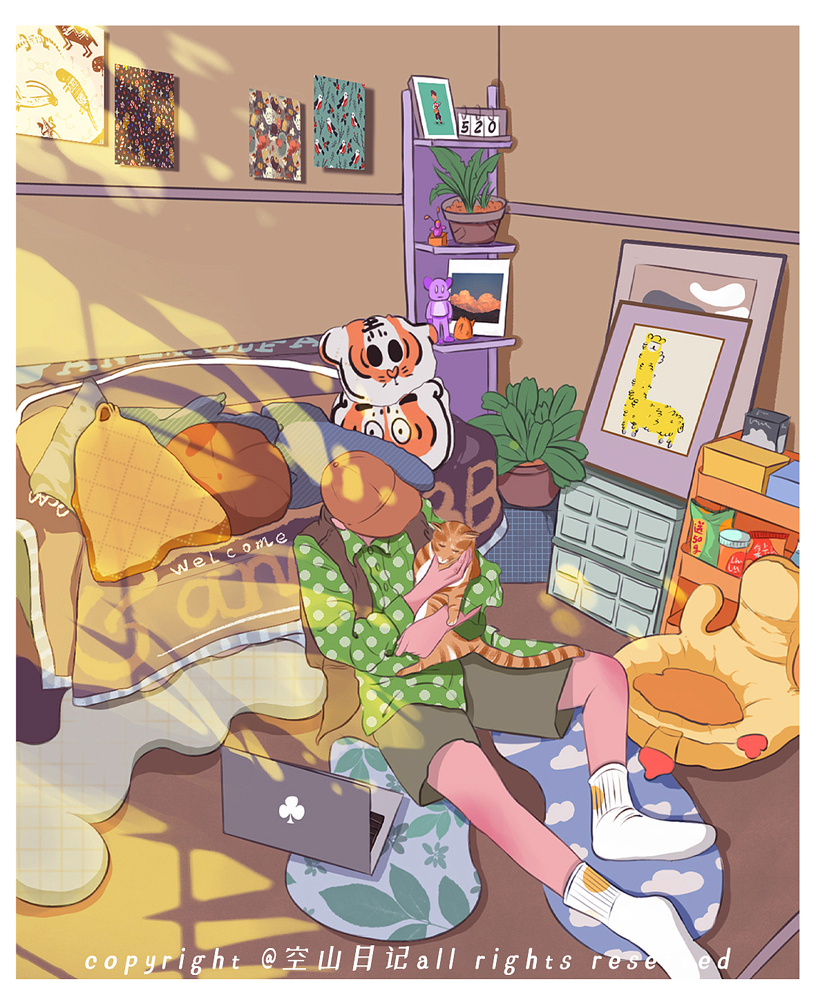 午后的休闲时光/场景插画（图ZMjk3Mjg1NjQ4） - 创作习作 - 站酷设计师空山日记原创素材 - 站酷ZCOOL