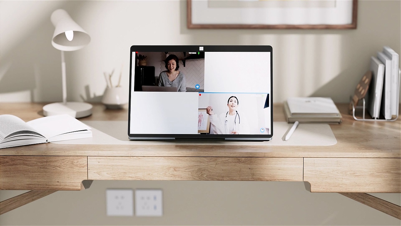 折叠笔记本电脑三维动画