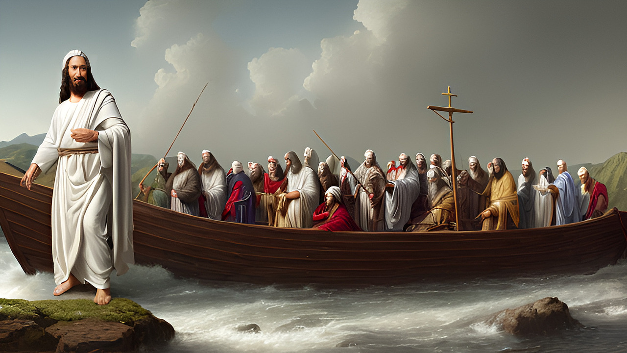 AI一键绘画 《山水风景人物插画》 AI人工智能