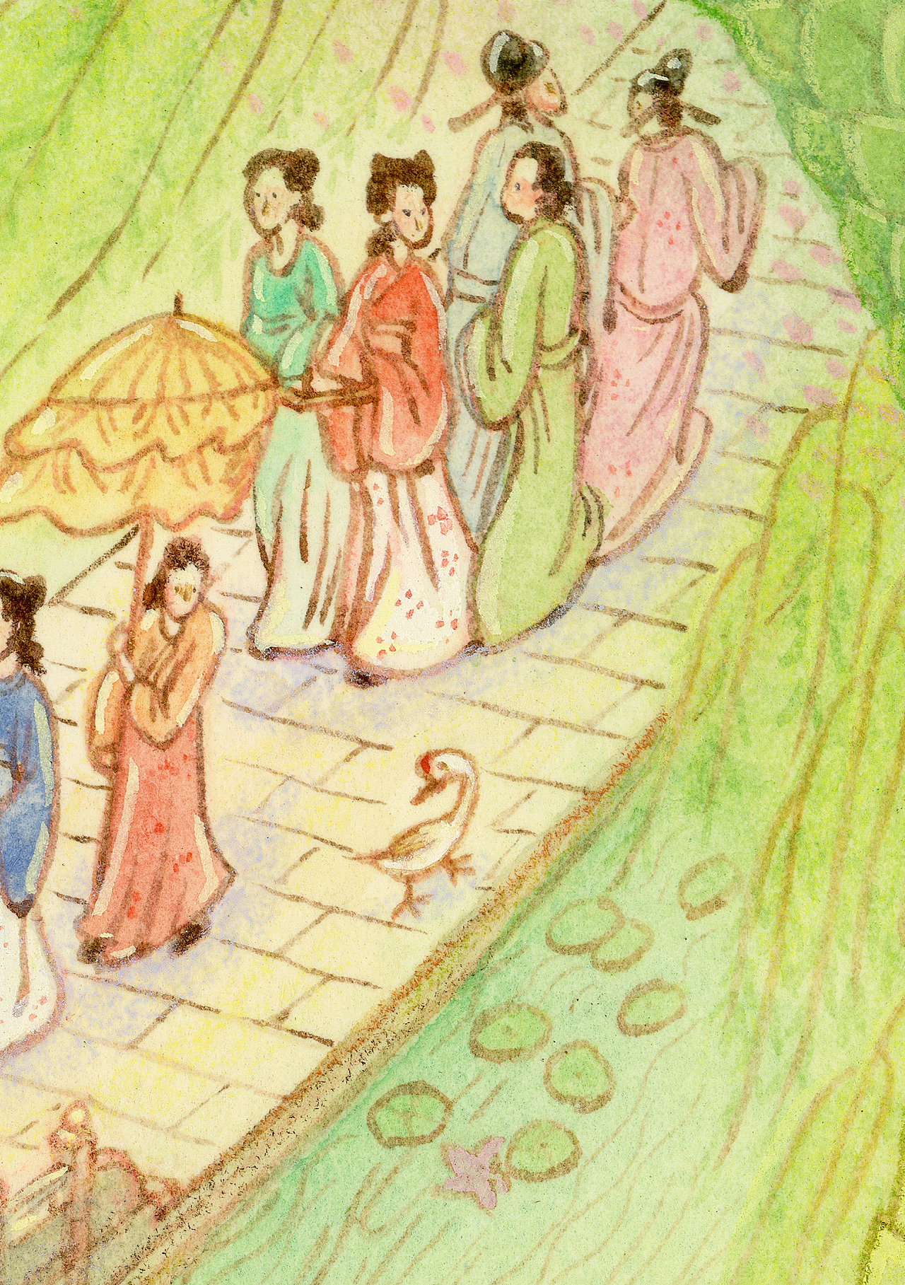 【白蛇传】小青小白|静赏西湖美景（图ZMzU2MDg2OTc2） - 艺术插画 - 站酷设计师施小青原创素材 - 站酷ZCOOL