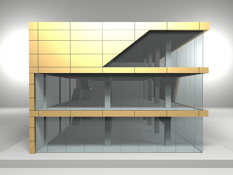 3D动画-金属幕墙