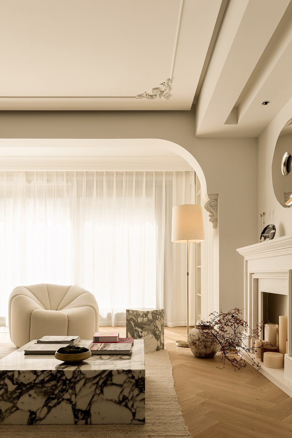 家装案例赏析——200㎡法式奶油风,浪漫主义舒适之家