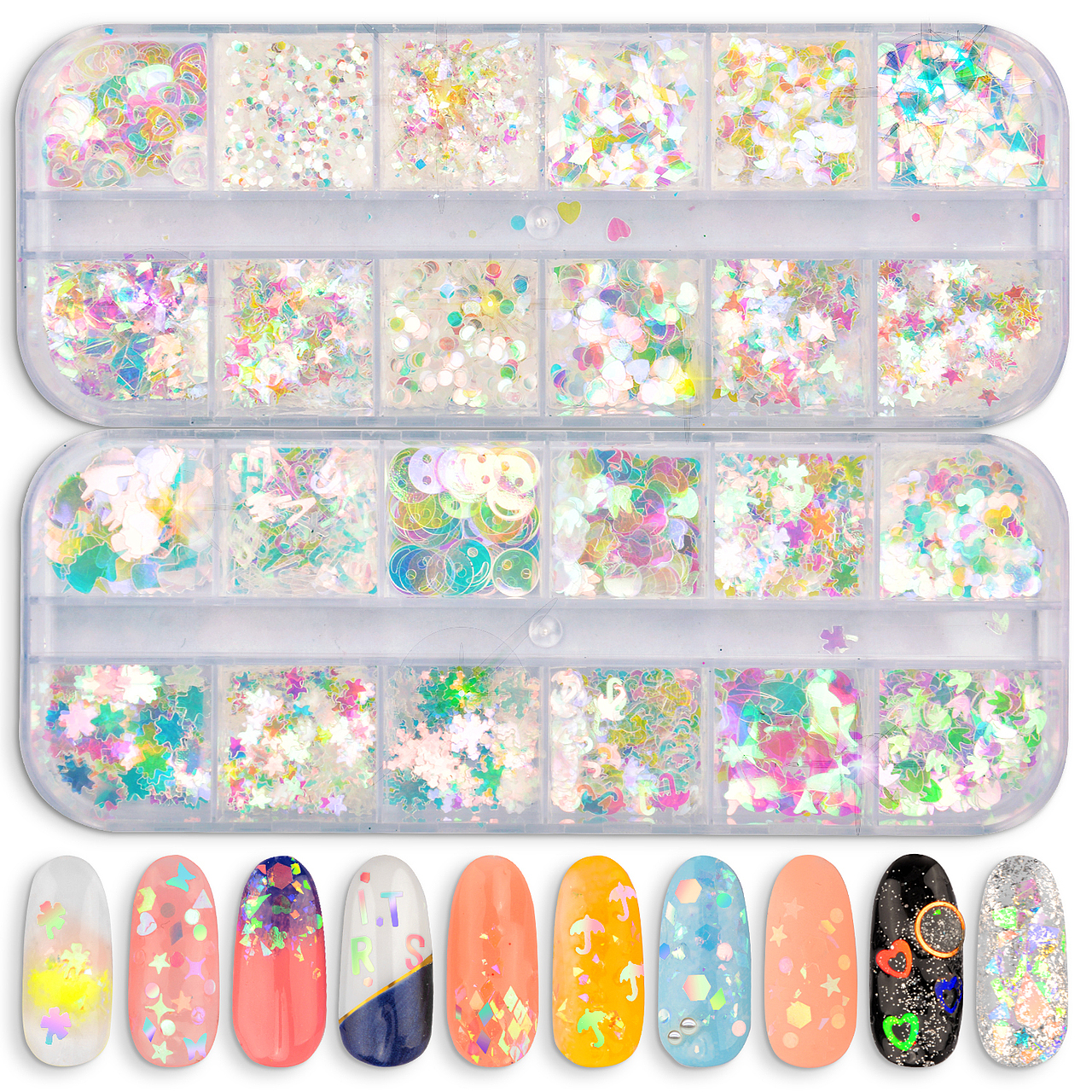 亚马逊主图 美甲 人鱼透明亮片（图ZMzAyODgyODIw） - 修图/后期 - 站酷设计师甄甄_Phoebe原创素材 - 站酷ZCOOL