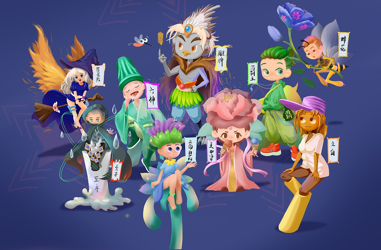 国货拟人日签（图ZMzA3NjQ1Njc2） - IP形象 - 站酷设计师小叶子同学原创素材 - 站酷ZCOOL