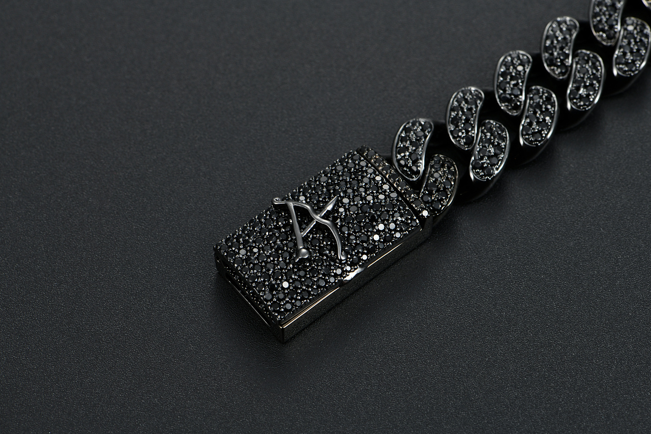 珠宝摄影|黑钻古巴链