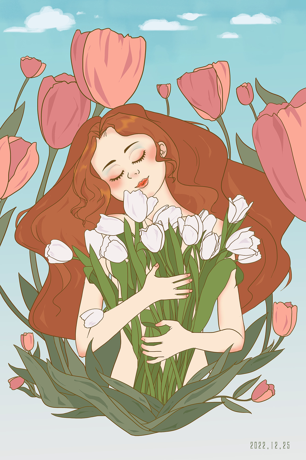 妇女节母亲节人物插画