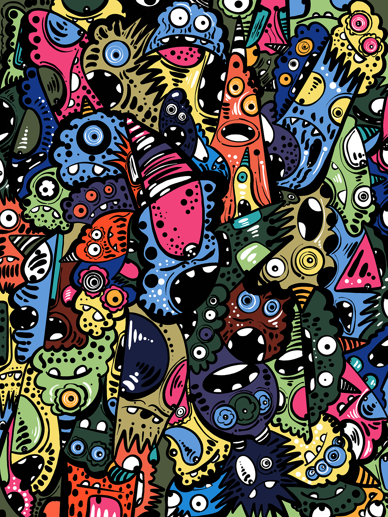 怪物王国系列插画分享（图ZMzQ5MTMxOTIw） - 新锐潮流插画 - 站酷设计师爱画画的澄子原创素材 - 站酷ZCOOL