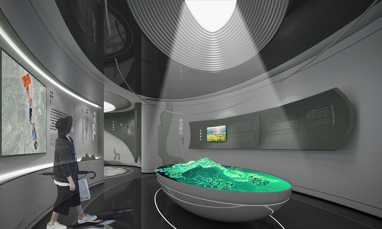 展厅设计绿色沉浸式科技艺术感美术馆打卡空间未来感（图ZMzE4MDk5MjQ4） - 展陈设计 - 站酷设计师童顺设计研究所原创素材 - 站酷ZCOOL