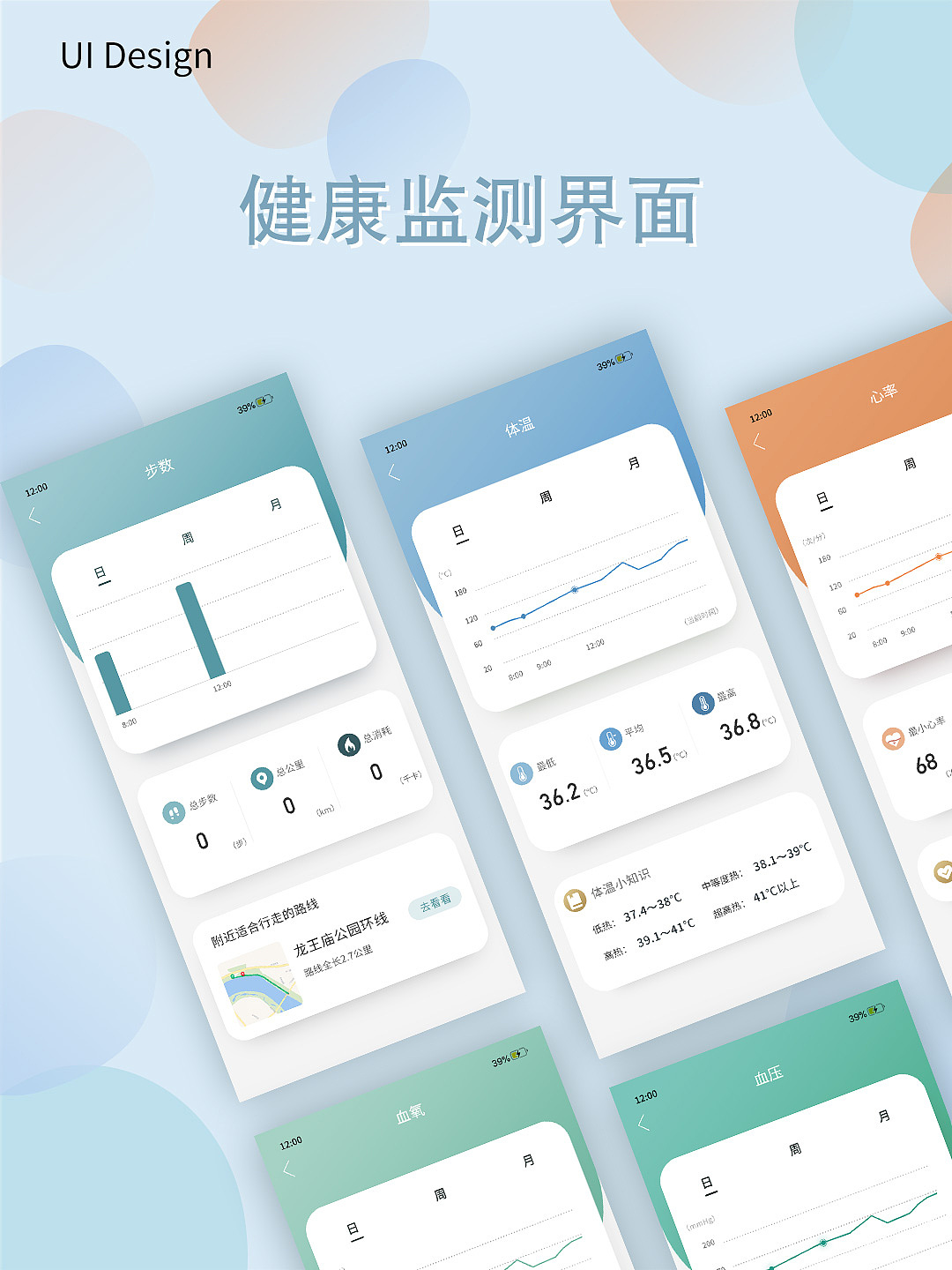 健康管理监测界面