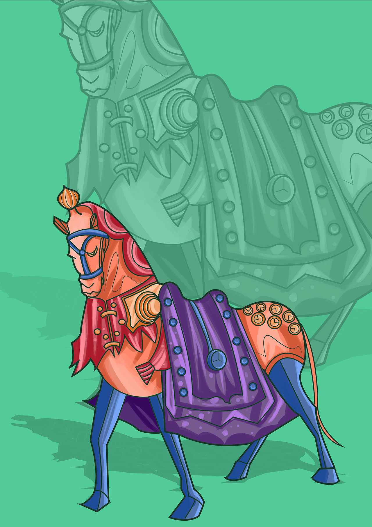 朋克風(fēng)十二生肖原創(chuàng)（圖ZMzAzMzExMTcy） - 商業(yè)插畫 - 站酷設(shè)計(jì)師西瓜不西很瓜原創(chuàng)素材 - 站酷ZCOOL