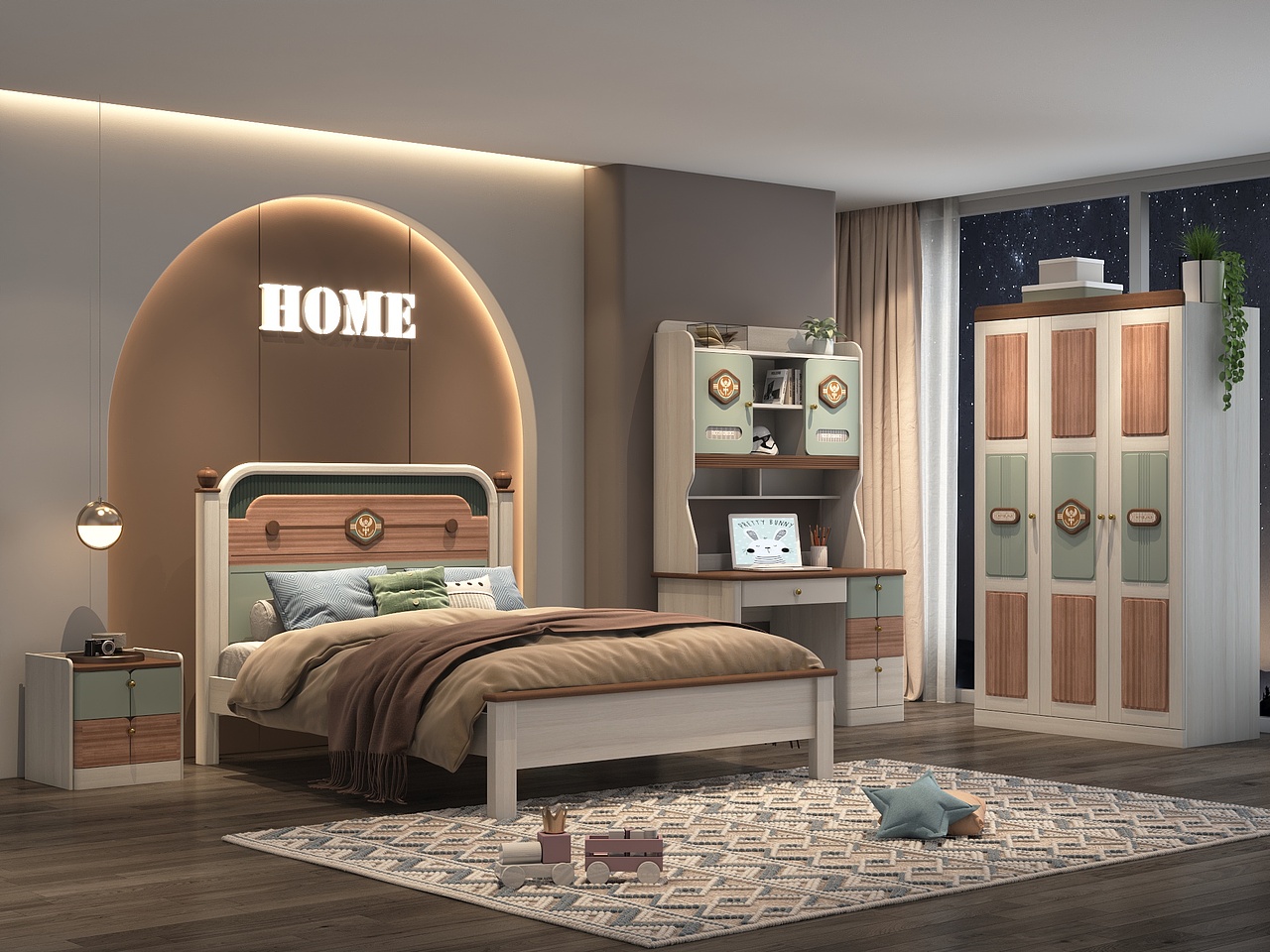 电商家具渲染-儿童房间