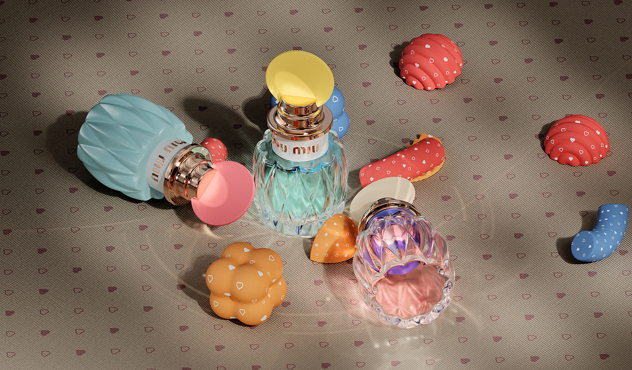 MiuMiu香水产品渲染