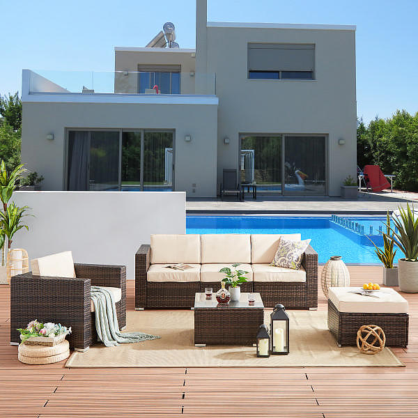 户外沙发,户外场景,户外沙发场景拍摄图