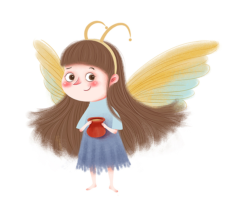 原创插画：小仙女（步骤图）（图ZMzI5MTYyOTI4） - 儿童插画 - 站酷设计师jamie0520原创素材 - 站酷ZCOOL