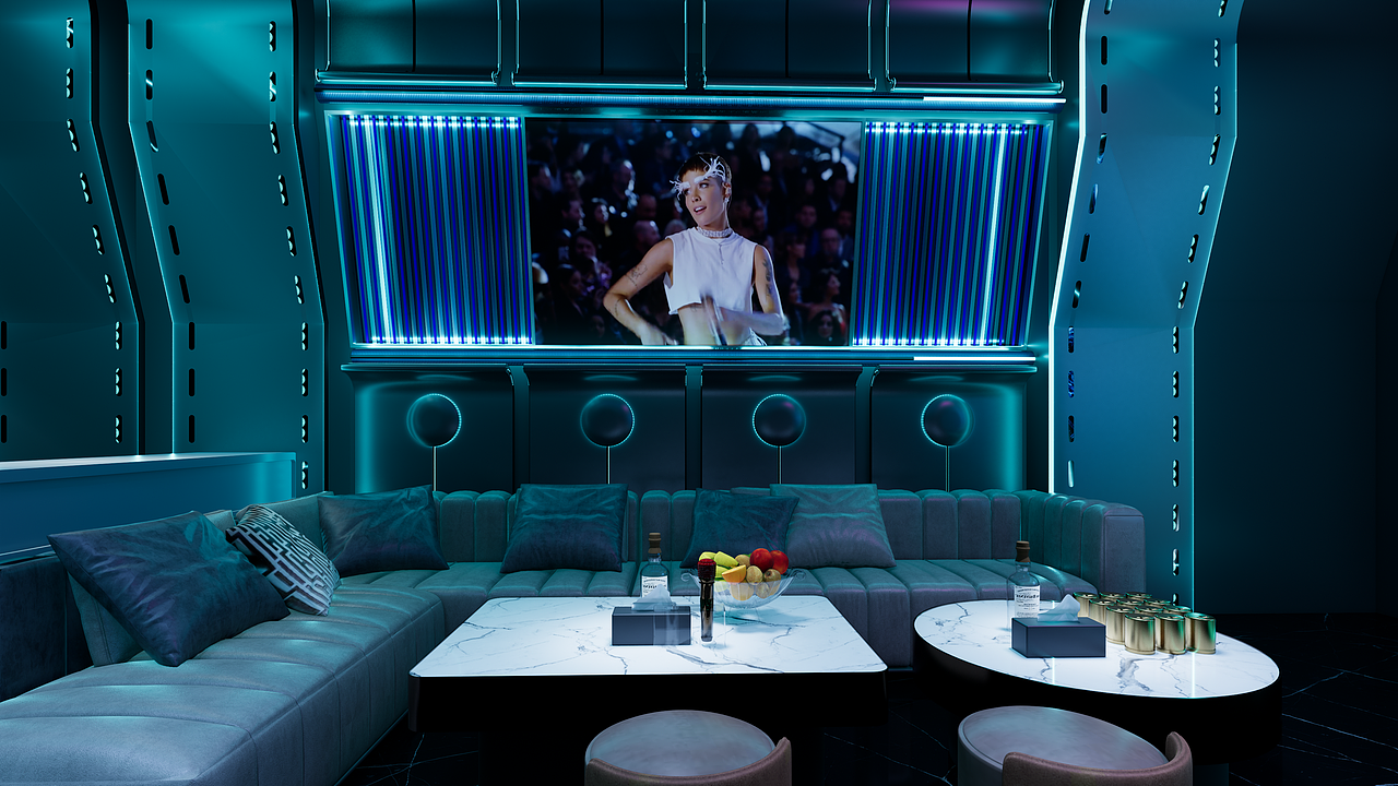 SU+Enscape娱乐空间设计渲染-party K