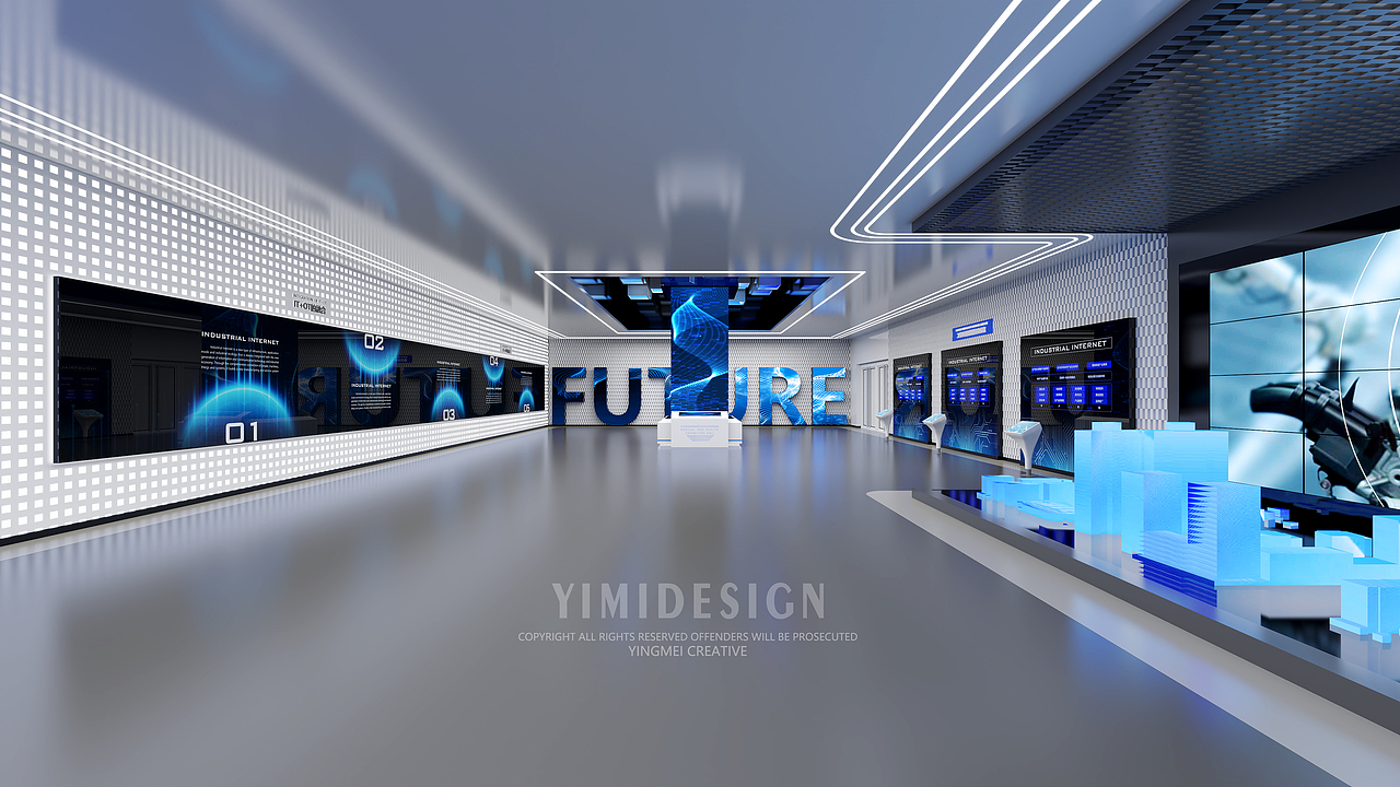 工业互联网展厅 5G互联网展厅 人工智能展厅 数字展厅（图ZMzE0MTE0NDMy） - 展陈设计 - 站酷设计师盈美创意原创素材 - 站酷ZCOOL