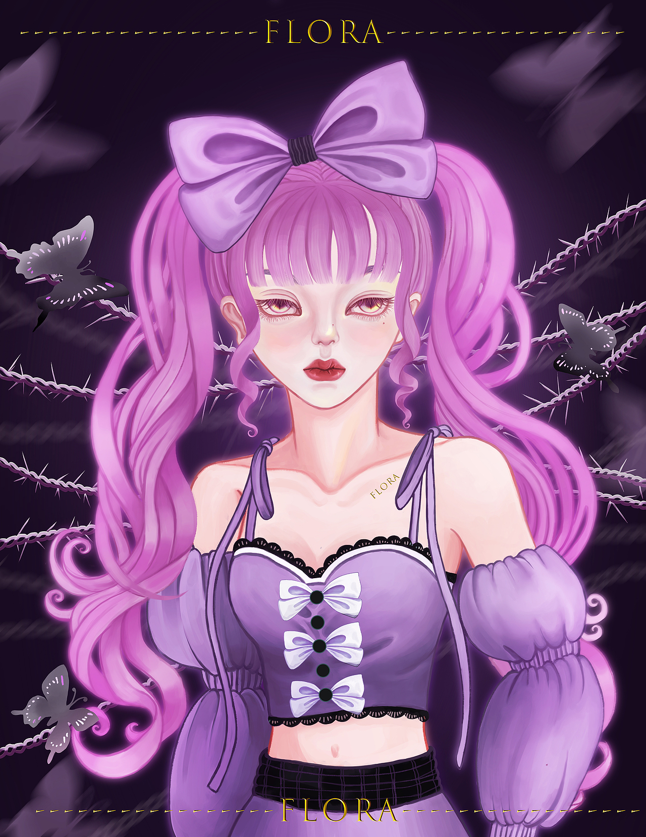 夜色深处-梦幻微写实少女系列插画合集（图ZMzMzNzQyMjEy） - 商业插画 - 站酷设计师Flora芳野原创素材 - 站酷ZCOOL