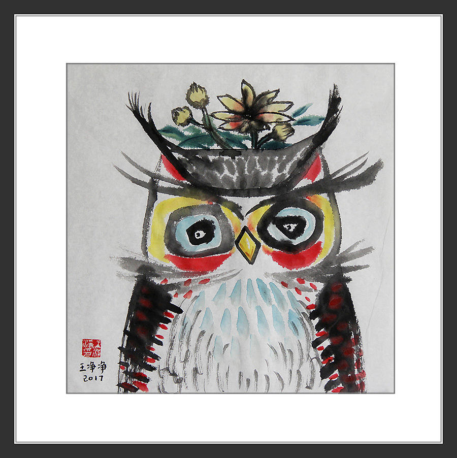 36幅萌趣水墨猫头鹰系列插画 用水墨画猫头鹰（图ZMjk4MDMzODM2） - 绘画 - 站酷设计师画儿晴天原创素材 - 站酷ZCOOL