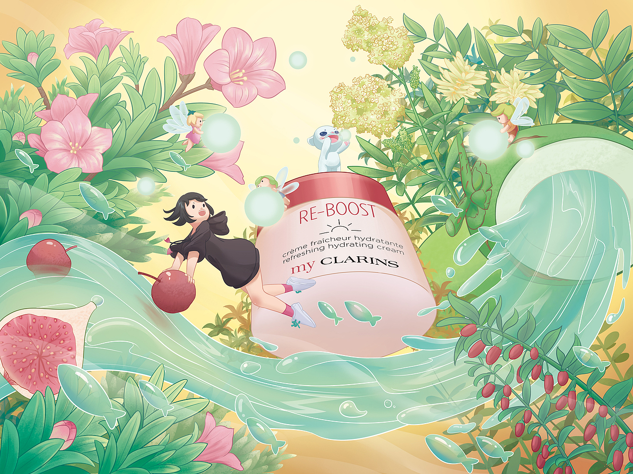 「好食肌长绽放」myCLARINS 美肌植愈记（图ZMzQ2NDIxNTAw） - 海报 - 站酷设计师白猫Parry原创素材 - 站酷ZCOOL