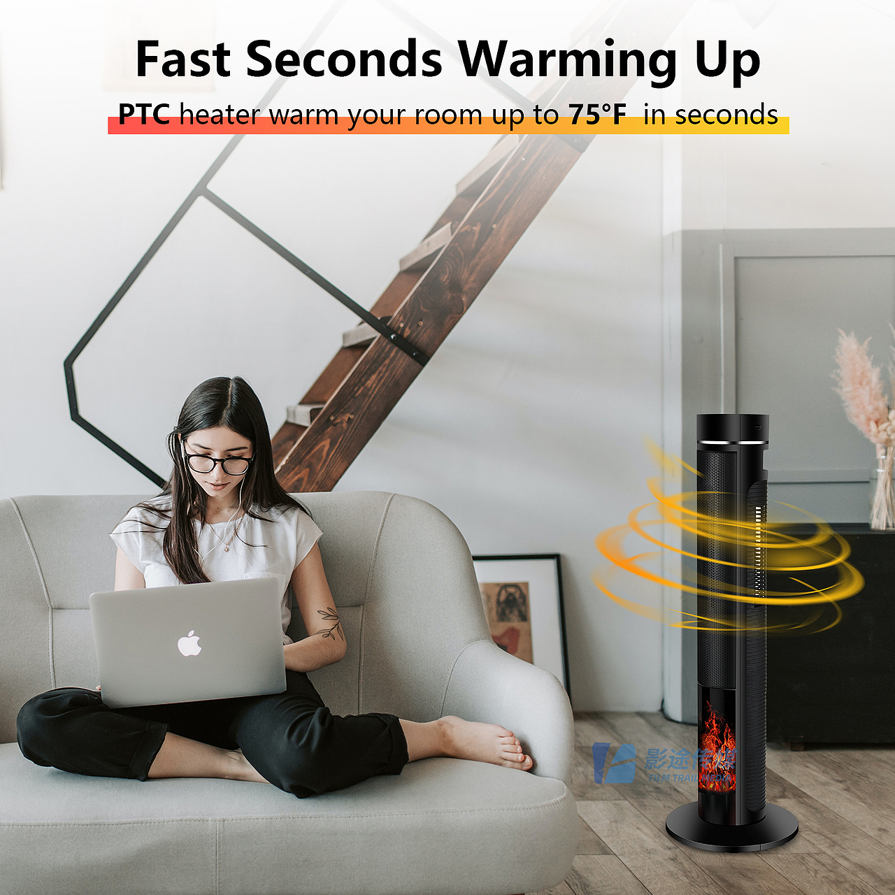 适合外国人审美的亚马逊效果图 暖风机亚马逊主图