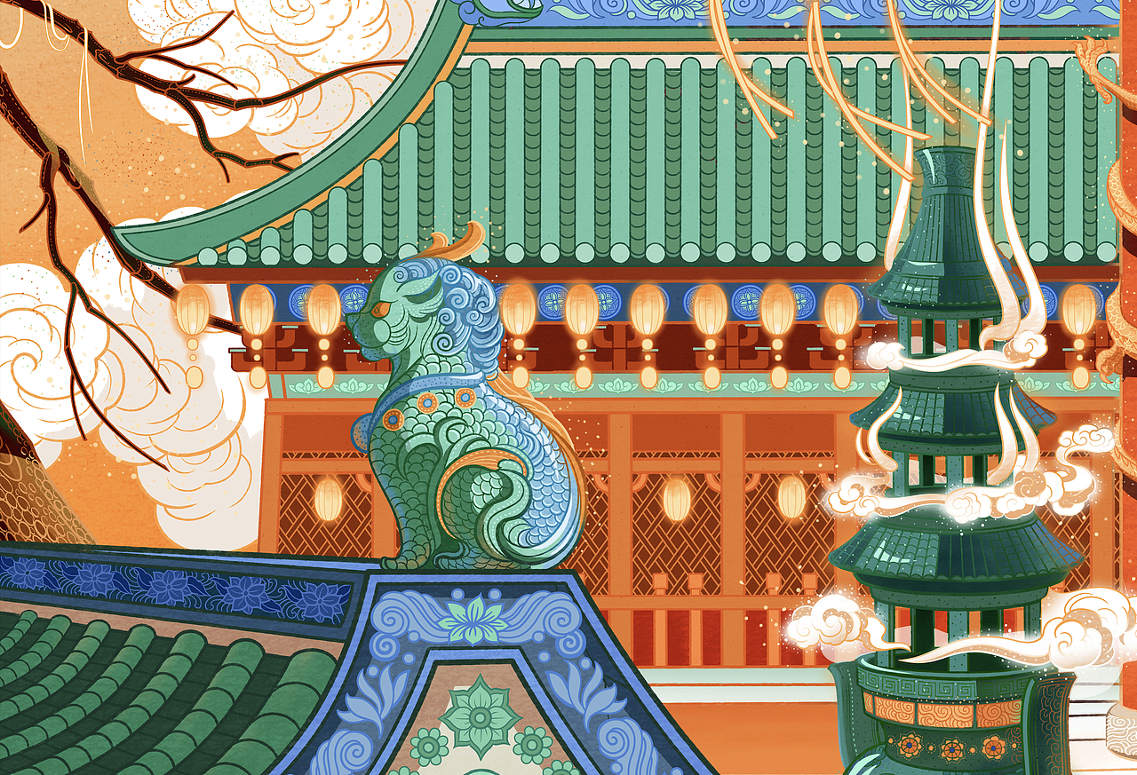 《画壁》组画系列（图ZMzYwNTM4MjM2） - 商业插画 - 站酷设计师唐众汤忠原创素材 - 站酷ZCOOL