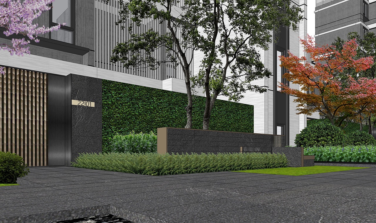 越秀凤凰湖大区景观SU模型下载