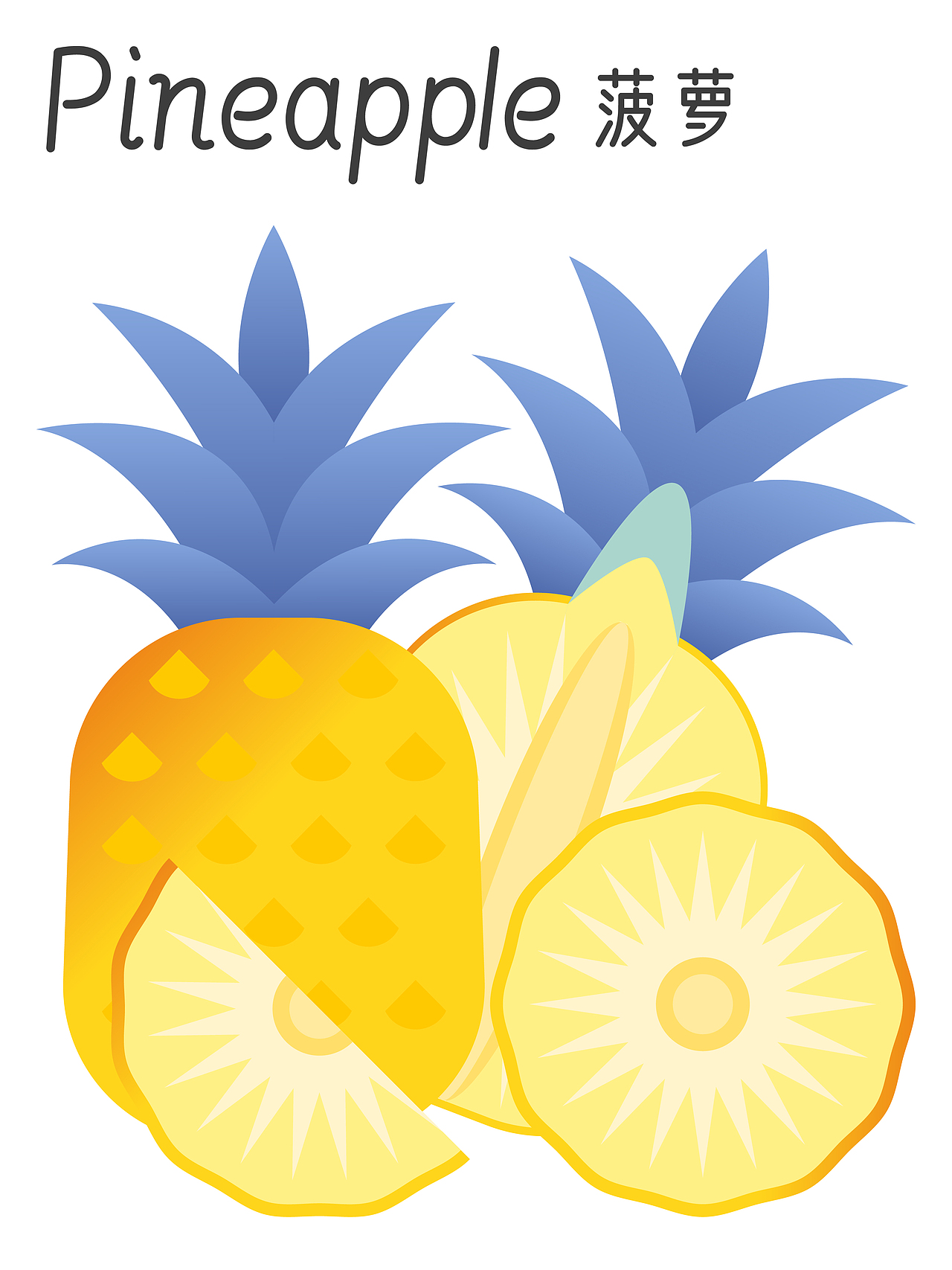 吃个水果 | 矢量扁平风渐变水果图集（图ZMzU1MjQ5NDYw） - 商业插画 - 站酷设计师江小怪原创素材 - 站酷ZCOOL