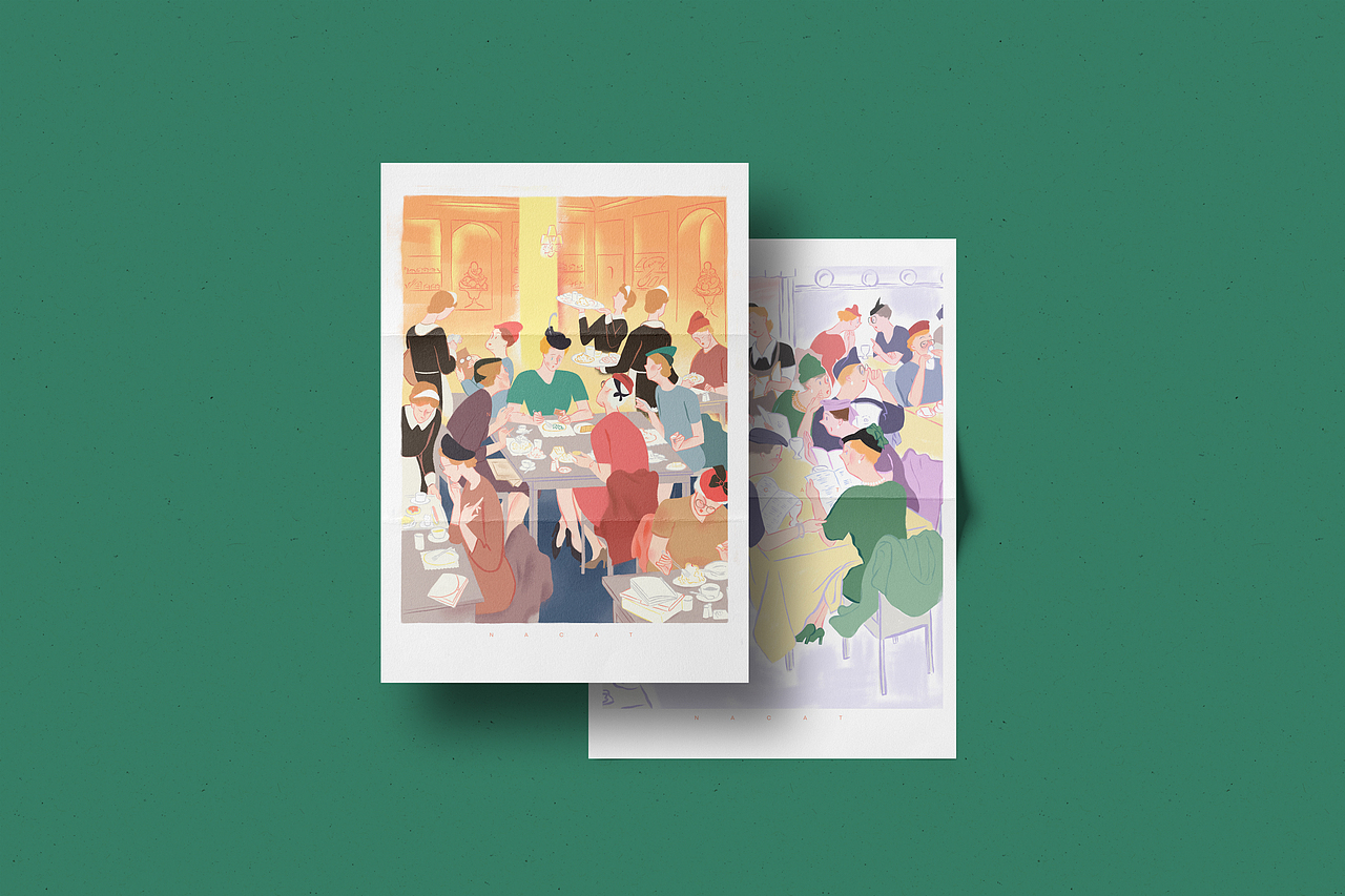 贵妇的美好时代|复古插画