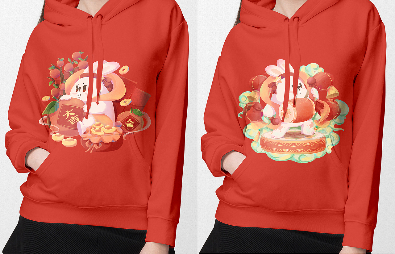 2023萌兔送祝福|兔年插画