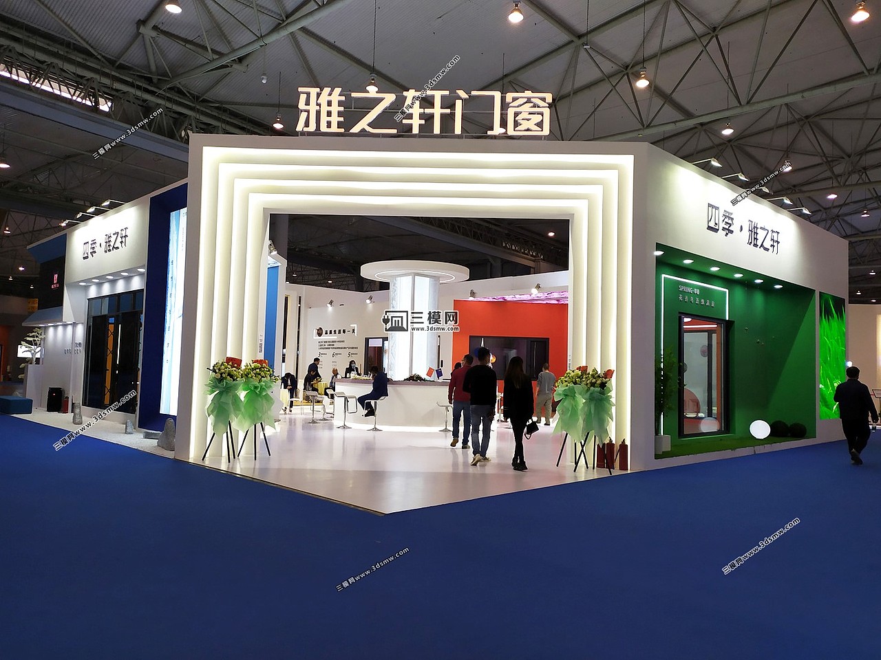 展台设计,展会照片,展览设计,(45度斜角展台参考)