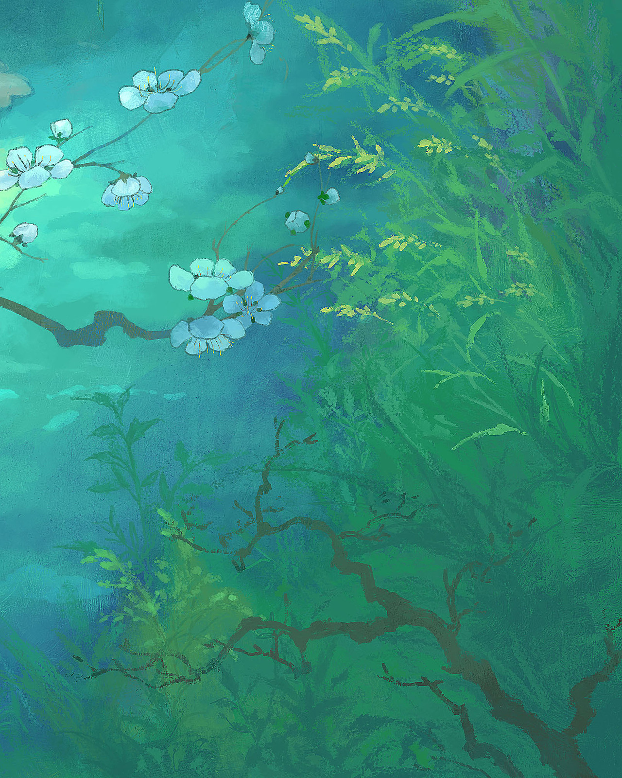 春江花月夜（图ZMzcwNzg4OTQw） - 创作习作 - 站酷设计师牧之的插画原创素材 - 站酷ZCOOL