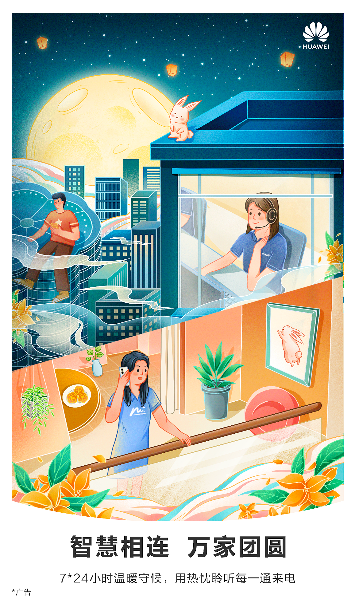 华为服务|运营活动插画海报(下)