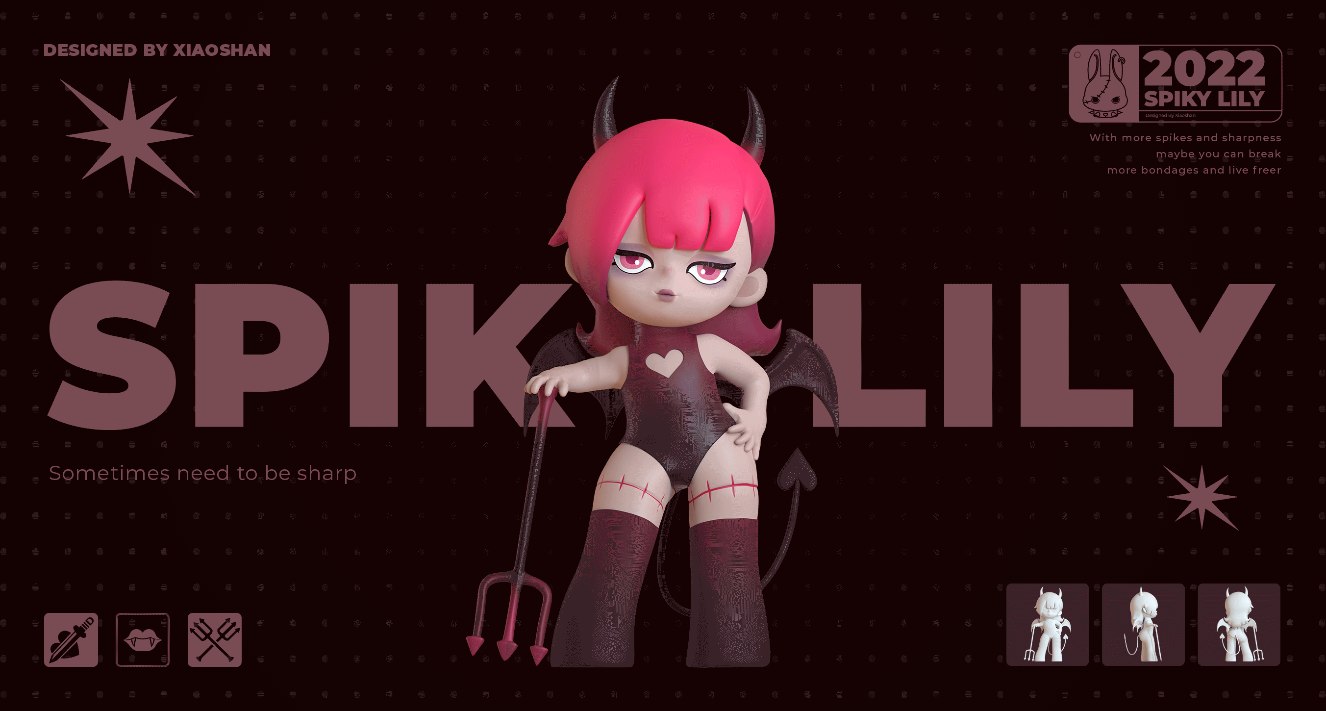 【原创IP】Spiky Lily · 找回棱角，做真实的自己（图ZMzIzOTEyNzEy） - IP形象 - 站酷设计师小山山山山山丘原创素材 - 站酷ZCOOL