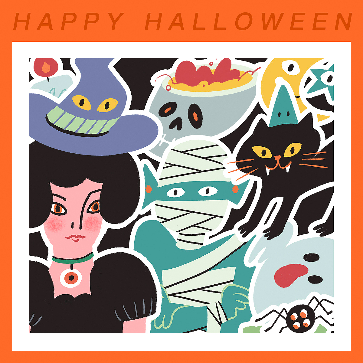 万圣节创意插画集（图ZMzIwMjMzNTA0） - 创作习作 - 站酷设计师波罗丹原创素材 - 站酷ZCOOL