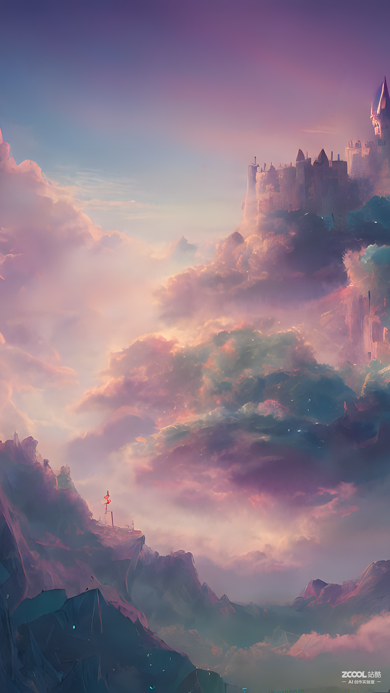 #AI创作实验室#紫幻云城（图ZMzI0MzA1NTI0） - AI作品 - 站酷设计师星FH原创素材 - 站酷ZCOOL