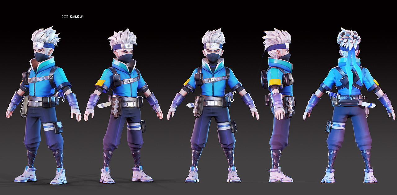 忍者跑酷风格化角色