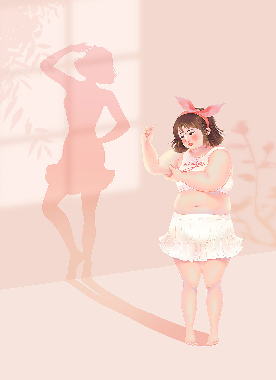 胖女孩与瘦女孩